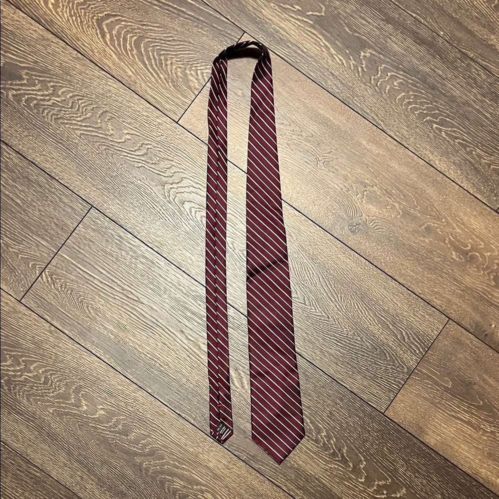 Jos. A Bank Striped Burgundy Tie